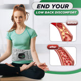 Darrahopens Health & Beauty > Massage & Relaxation > Massagers Inflatable Heating Massage Waist Belt with 3-Level Heat & Vibration – Cordless Back Support for Men and Women (Gray)