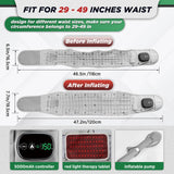 Darrahopens Health & Beauty > Massage & Relaxation > Massagers Inflatable Heating Massage Waist Belt with 3-Level Heat & Vibration – Cordless Back Support for Men and Women (Gray)