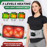 Darrahopens Health & Beauty > Massage & Relaxation > Massagers Inflatable Heating Massage Waist Belt with 3-Level Heat & Vibration – Cordless Back Support for Men and Women (Gray)