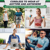 Darrahopens Health & Beauty > Massage & Relaxation > Massagers Inflatable Heating Massage Waist Belt with 3-Level Heat & Vibration – Cordless Back Support for Men and Women (Gray)