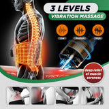 Darrahopens Health & Beauty > Massage & Relaxation > Massagers Inflatable Heating Massage Waist Belt with 3-Level Heat & Vibration – Cordless Back Support for Men and Women (Gray)