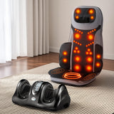Darrahopens Health & Beauty > Massage & Relaxation > Massagers Livemor 8-nodes Full Back Massage Seat Cushion Heating With Foot Massagers