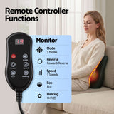 Darrahopens Health & Beauty > Massage & Relaxation > Massagers Livemor Back Massager with Heat and Traction, Neck and Shoulder Massage Pillow, Ergonomic Backrest for Office Chair & Sofa, Lumbar Support Cushion with 2-Level Thermal Relief, 6 Modes for Cervical & Full Body Pain Relief, Large