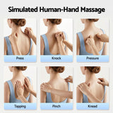 Darrahopens Health & Beauty > Massage & Relaxation > Massagers Livemor Back Massager with Heat and Traction, Neck and Shoulder Massage Pillow, Ergonomic Backrest for Office Chair & Sofa, Lumbar Support Cushion with 2-Level Thermal Relief, 6 Modes for Cervical & Full Body Pain Relief, Large