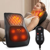 Darrahopens Health & Beauty > Massage & Relaxation > Massagers Livemor Back Massager with Heat and Traction, Neck and Shoulder Massage Pillow, Ergonomic Backrest for Office Chair & Sofa, Lumbar Support Cushion with 2-Level Thermal Relief, 6 Modes for Cervical & Full Body Pain Relief, Large