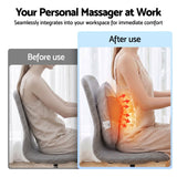 Darrahopens Health & Beauty > Massage & Relaxation > Massagers Livemor Back Massager with Heat, USB Neck and Shoulder Massage Pillow, 3-Speed Ergonomic Lumbar Support Cushion for Office Chair, Portable Muscle Relief for Back, Thigh & Calf, Grey