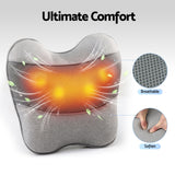 Darrahopens Health & Beauty > Massage & Relaxation > Massagers Livemor Back Massager with Heat, USB Neck and Shoulder Massage Pillow, 3-Speed Ergonomic Lumbar Support Cushion for Office Chair, Portable Muscle Relief for Back, Thigh & Calf, Grey
