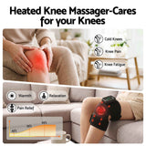 Darrahopens Health & Beauty > Massage & Relaxation > Massagers Livemor Knee Massager with Heat (2 Pack), Cordless Heated Knee Massage for Pain Relief with 3 Heating Levels, 3 Vibration Modes, Gentle Lights, Adjustable Straps, 3-in-1, Gift for Men and Women