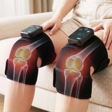 Darrahopens Health & Beauty > Massage & Relaxation > Massagers Livemor Knee Massager with Heat (2 Pack), Cordless Heated Knee Massage for Pain Relief with 3 Heating Levels, 3 Vibration Modes, Gentle Lights, Adjustable Straps, 3-in-1, Gift for Men and Women