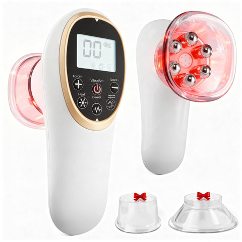 Darrahopens Health & Beauty > Massage & Relaxation > Massagers Modern Jingluo Beauty Massager – Electric Meridian Facial & Body Roller with Gentle Suction and Warmth, Multi-Speed Skincare Tool for Relaxing Rituals (White)