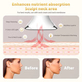 Darrahopens Health & Beauty > Massage & Relaxation > Massagers Multi-Function 7-Color Light Constant-Temperature EMS Neck Massager - Neck Lifting and Firming Massager - Facial Infusion Beauty Device - IPX6 Waterproof Electric Neck Massager - 5-in-1 Device Combining Skin Warming, EMS, Infusion, Massage, and Color Ligh