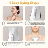 Darrahopens Health & Beauty > Massage & Relaxation > Massagers Multi-Function 7-Color Light Constant-Temperature EMS Neck Massager - Neck Lifting and Firming Massager - Facial Infusion Beauty Device - IPX6 Waterproof Electric Neck Massager - 5-in-1 Device Combining Skin Warming, EMS, Infusion, Massage, and Color Ligh