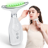 Darrahopens Health & Beauty > Massage & Relaxation > Massagers Multi-Function Facial & Neck Massager with LED Light Therapy, EMS & Warm Import - Rechargeable Skin Care Device(black)