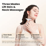 Darrahopens Health & Beauty > Massage & Relaxation > Massagers Multi-Function Facial & Neck Massager with LED Light Therapy, EMS & Warm Import - Rechargeable Skin Care Device(black)