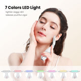 Darrahopens Health & Beauty > Massage & Relaxation > Massagers Multi-Function Facial & Neck Massager with LED Light Therapy, EMS & Warm Import - Rechargeable Skin Care Device(black)