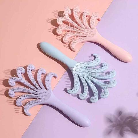 Darrahopens Health & Beauty > Massage & Relaxation > Massagers New light pink  Octopus Scalp Massage Comb, Gentle Fluffy Wide Tooth Hair Brush, Portable Wet Dry Use Detangling Hair Comb In Australia - Darrahopens
