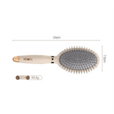 Darrahopens Health & Beauty > Massage & Relaxation > Massagers Oval comb Soft Touch Air Cushion Hair Brush with Built-in Cleaning Claw Detangling Massage Comb for Wet and Dry Hair Gentle Scalp Care