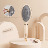 Darrahopens Health & Beauty > Massage & Relaxation > Massagers Oval comb Soft Touch Air Cushion Hair Brush with Built-in Cleaning Claw Detangling Massage Comb for Wet and Dry Hair Gentle Scalp Care