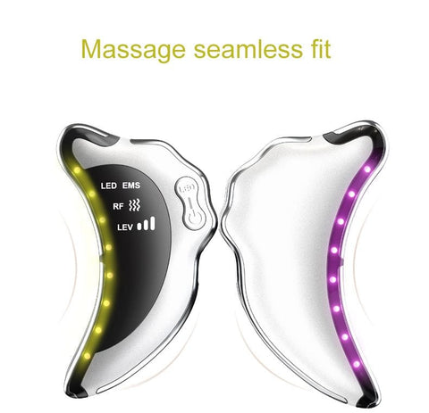 Darrahopens Health & Beauty > Massage & Relaxation > Massagers <p>EMS Microcurrent Facial Device with RF Radio Frequency, 5 Light Therapy, Thermal Heating &amp; Ionic Vibration Massage, Electric Gua Sha for Face, Chin, Arm &amp; Leg, Anti-Aging Skin Tightening &amp; Body Sculpting Tool, Quiet Skincare Massager</p>