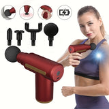 Darrahopens Health & Beauty > Massage & Relaxation > Massagers **Portable Deep Tissue Massager | 6-Speed & 4 Heads & 15-Min Timer｜Professional Muscle Recovery, Anytime Anywhere**GREEN
