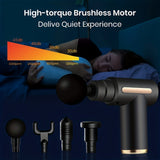 Darrahopens Health & Beauty > Massage & Relaxation > Massagers **Portable Deep Tissue Massager | 6-Speed & 4 Heads & 15-Min Timer｜Professional Muscle Recovery, Anytime Anywhere**(RED)