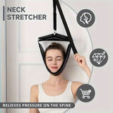 Darrahopens Health & Beauty > Massage & Relaxation > Massagers Portable neck stretcher for home use, medium tension with polyamide material, 360° rotation and 2-point connection, suitable for travel and home use to relieve neck pain