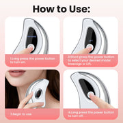Darrahopens Health & Beauty > Massage & Relaxation > Massagers Portable Smart LCD Electric Gua Sha Face Massager - 45°C Constant Hot Compresss & Dual Mode Vibration Facial Lifting Beauty Device