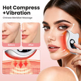 Darrahopens Health & Beauty > Massage & Relaxation > Massagers Portable Smart LCD Electric Gua Sha Face Massager - 45°C Constant Hot Compresss & Dual Mode Vibration Facial Lifting Beauty Device