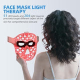 Darrahopens Health & Beauty > Massage & Relaxation > Massagers Red Light Therapy for Face, 850nm NIR LED Mask for Daily Beauty Routine 8 Modes Light Therapy Mask, 51 LED Cores with Timer & Brightness Adjustment Functions In Australia - Darrahopens