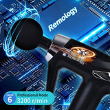 Darrahopens Health & Beauty > Massage & Relaxation > Massagers Remology Impact Therapy 6 Adaptive Speed USB-C Massage Gun with 4 Heads