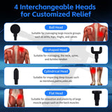 Darrahopens Health & Beauty > Massage & Relaxation > Massagers Remology Impact Therapy 7 Adaptive Speed USB-C Fascial Massage Gun with 4 Heads