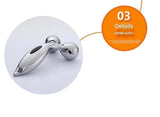 Darrahopens Health & Beauty > Massage & Relaxation > Massagers Silvery 3D Face Roller Massager V-Shaped Lifting Tool - Double Ball Facial Massage Device for Skin Tightening Wrinkle Reduction Jawline Contouring Beauty Care