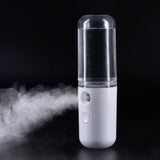 Darrahopens Health & Beauty > Massage & Relaxation > Massagers Two Portable Nano Facial Sprayer - 50ml USB Rechargeable Moisturizing Disinfectant Sprayer(white)