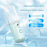 Darrahopens Health & Beauty > Massage & Relaxation > Massagers Two Portable Nano Facial Sprayer - 50ml USB Rechargeable Moisturizing Disinfectant Sprayer(white)