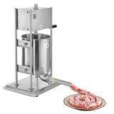 Darrahopens Health & Beauty > Massage & Relaxation > Massagers VEVOR Manual Sausage Stuffer, 22 LBS / 10 L Vertical Meat Stuffer, Dual-Speed Sausage Casing Meat Filling Machine, Stainless Steel Heavy Duty Filler with 5 Stuffing Tubes, for Commercial & Home Use