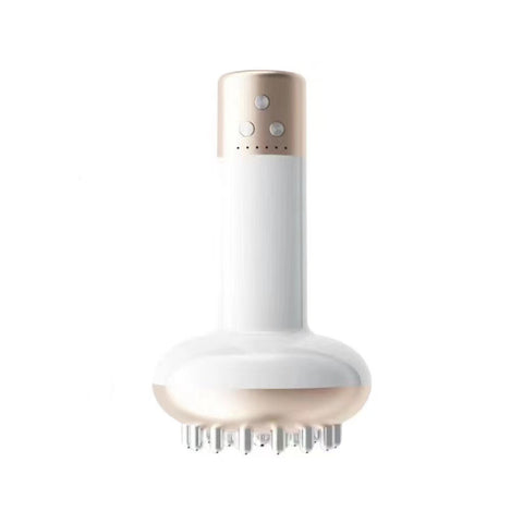 Darrahopens Health & Beauty > Massage & Relaxation > Massagers White Electric Meridian Brush Massager - 6-in-1 Handheld Device with Vibration, Microcurrent, and Heat Therapy