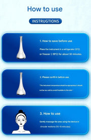 Darrahopens Health & Beauty > Massage & Relaxation > Massagers White Flat-Surface Ice  Cold Therapy Facial Tool - Mini Ice Hammer Cryo Stick for Pore Shrinking Skin Soothing Sunburn Relief - Reusable ABS+PC Cooling Massager
