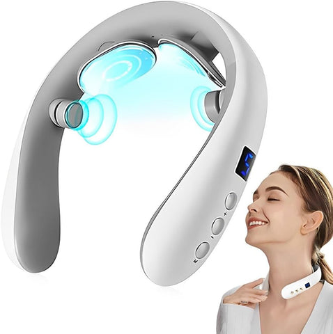 Darrahopens Health & Beauty > Massage & Relaxation > Massagers Wireless Neck Massager with Heat & 10 Modes: Electric Pulse Pain Relief for Australian Office Workers & Active Adults