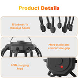 Darrahopens Health & Beauty > Massage & Relaxation > Massagers Wireless Octopus Head Massager – 8-Point Vibration Therapy, 360° Scalp Relief, Rechargeable with 3 Modes for Stress & Insomnia Relief (Black)