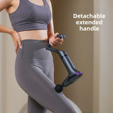 Darrahopens Health & Beauty > Massage & Relaxation > Massagers Yellow Professional Massage Gun with Extension Handle and Back Strap 12 Speeds Deep Tissue Muscle Relief for Home Gym and Australian Athletes