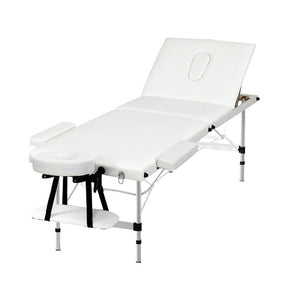 Darrahopens Health & Beauty > Massage Zenses Massage Table 3 Fold Aluminium 65CM Width Portable Therapy Beauty Bed