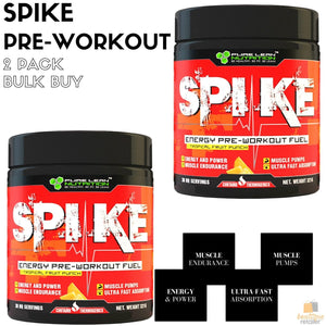 Darrahopens Health & Beauty > Nutrition & Supplements 2x SPIKE Pre Workout Extreme Focus Energy Fuel 30 Serves Gym Caffeine Pumps BULK