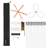Darrahopens Health & Beauty > Nutrition & Supplements > Vitamins & Supplements VEVOR Chimney Sweep Kit, 12m Maximum Extendable Length Chimney Brush, Chimney Cleaner Sweeper with Dual Brush Heads, Brush & Goggles, Fireplace Cleaning Tool for Square, Rectangle, Arch Chimneys