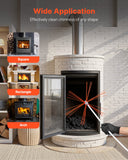 Darrahopens Health & Beauty > Nutrition & Supplements > Vitamins & Supplements VEVOR Chimney Sweep Kit, 12m Maximum Extendable Length Chimney Brush, Chimney Cleaner Sweeper with Dual Brush Heads, Brush & Goggles, Fireplace Cleaning Tool for Square, Rectangle, Arch Chimneys