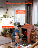 Darrahopens Health & Beauty > Nutrition & Supplements > Vitamins & Supplements VEVOR Chimney Sweep Kit, 12m Maximum Extendable Length Chimney Brush, Chimney Cleaner Sweeper with Dual Brush Heads, Brush & Goggles, Fireplace Cleaning Tool for Square, Rectangle, Arch Chimneys