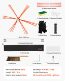Darrahopens Health & Beauty > Nutrition & Supplements > Vitamins & Supplements VEVOR Chimney Sweep Kit, 12m Maximum Extendable Length Chimney Sweep, Chimneys Cleaning Kit with Bristle Replacements & Goggles, 90° Bendable Fireplace Cleaning Tool, for Square, Rectangle Chimneys