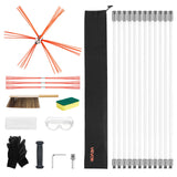 Darrahopens Health & Beauty > Nutrition & Supplements > Vitamins & Supplements VEVOR Chimney Sweep Kit, 12m Maximum Extendable Length Chimney Sweep, Chimneys Cleaning Kit with Bristle Replacements & Goggles, 90° Bendable Fireplace Cleaning Tool, for Square, Rectangle Chimneys