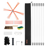 Darrahopens Health & Beauty > Nutrition & Supplements > Vitamins & Supplements VEVOR Chimney Sweep Kit, 7m Maximum Extendable Length Chimney Brush, Chimneys Cleaning Kit with Bristle Replacements & Goggles, 90° Bendable Fireplace Cleaning Tool, for Square, Rectangle Chimneys