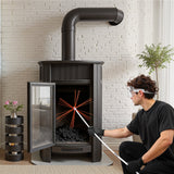 Darrahopens Health & Beauty > Nutrition & Supplements > Vitamins & Supplements VEVOR Chimney Sweep Kit, 8m Maximum Extendable Length Chimney Brush, Chimneys Cleaning Kit with Bristle Replacements & Goggles, 90° Bendable Fireplace Cleaning Tool, for Square, Rectangle Chimneys