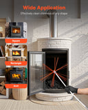 Darrahopens Health & Beauty > Nutrition & Supplements > Vitamins & Supplements VEVOR Chimney Sweep Kit, 8m Maximum Extendable Length Chimney Brush, Chimneys Cleaning Kit with Bristle Replacements & Goggles, 90° Bendable Fireplace Cleaning Tool, for Square, Rectangle Chimneys